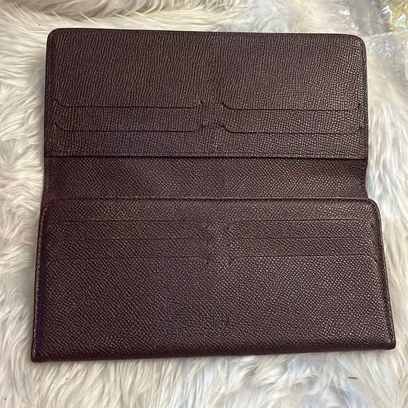 Dunhill Burgundy/Wine colored leather long bifold wallet Unisex - Picture 4 of 16